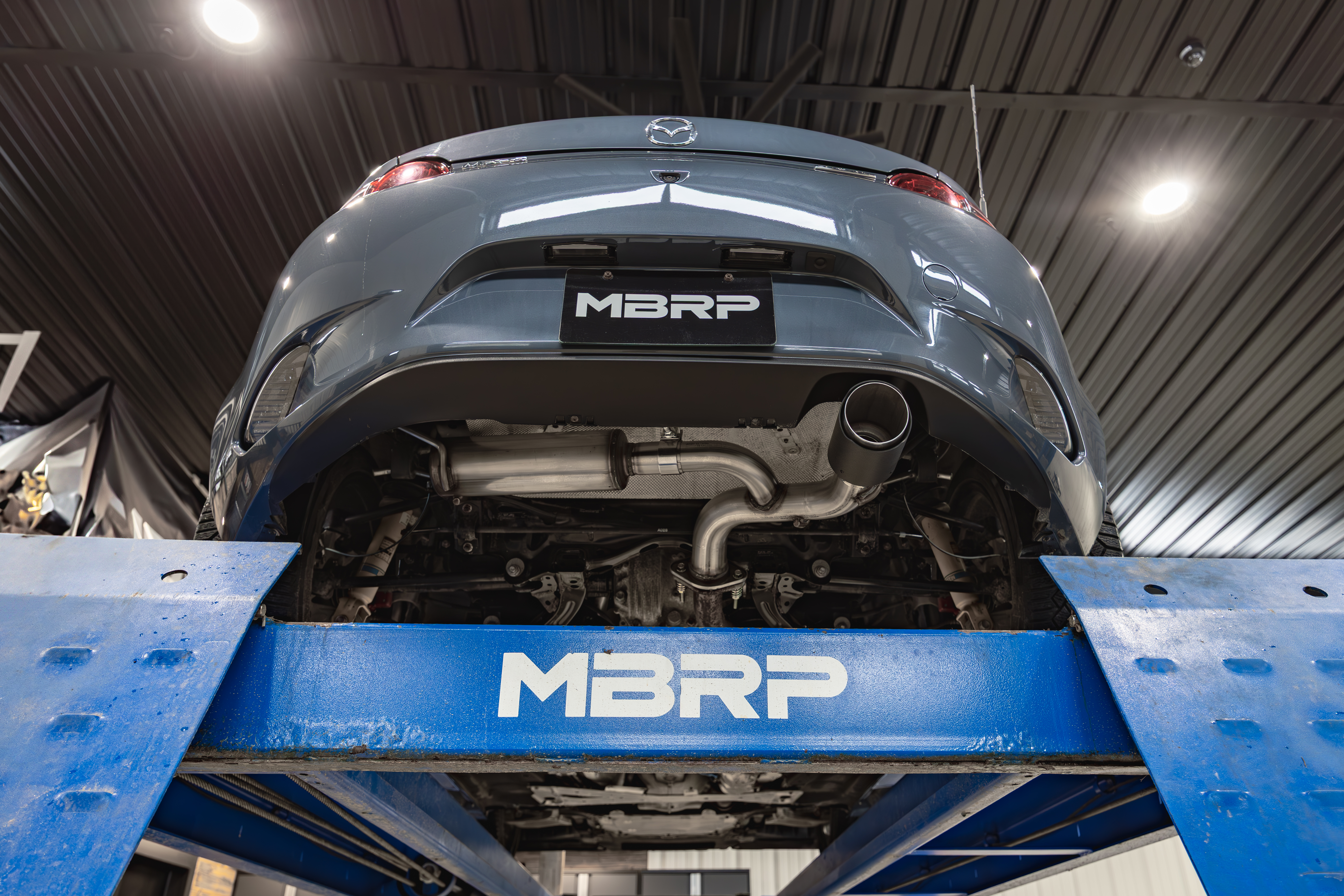 MBRP Exhaust 2.5\" Axle-Back; Single Rear Exit; CF